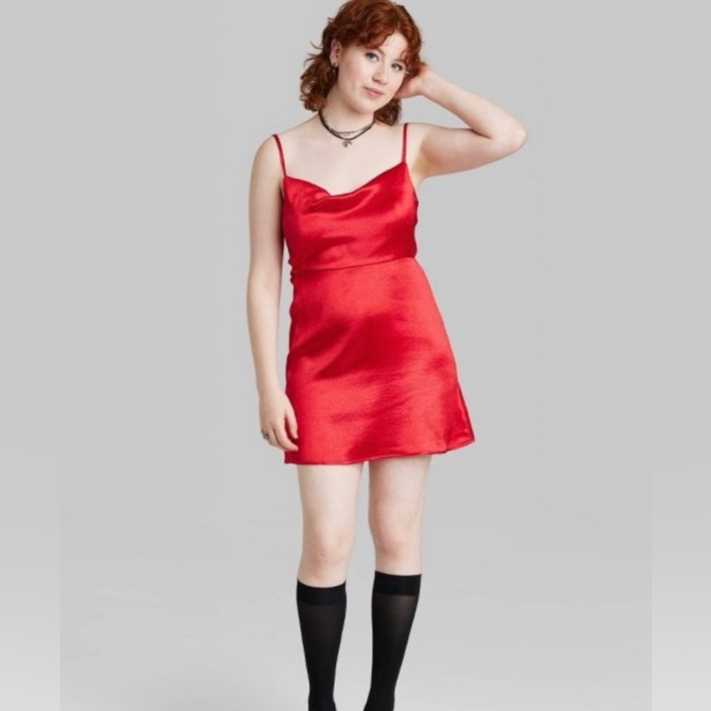 NWT✨ Women's Satin Slip Dress Wild Fable